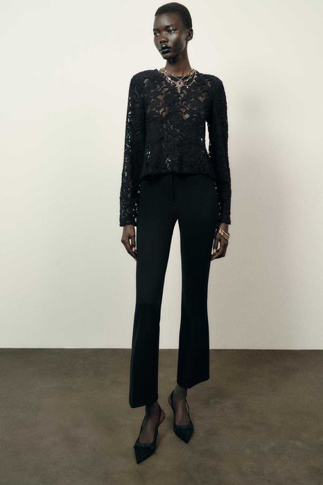 Дантелена нова блуза Zara, размер М