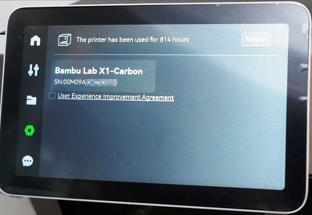 Bambu Lab X1C 3D Printer cu 814 ore