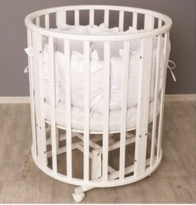 Круглый овальный манеж 7в 1 с матрасом и с маятником