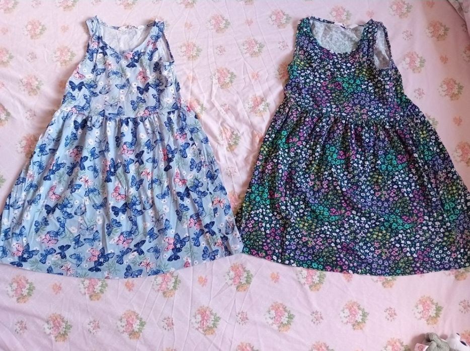 set lot 2 rochite 122 128 6 7 ani rochie fata vara h&m