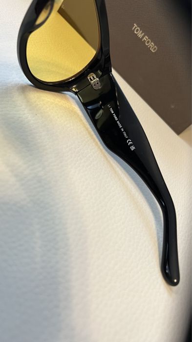 Tom Ford Bronson FT1044 ochelari de soare noi lentila galbena