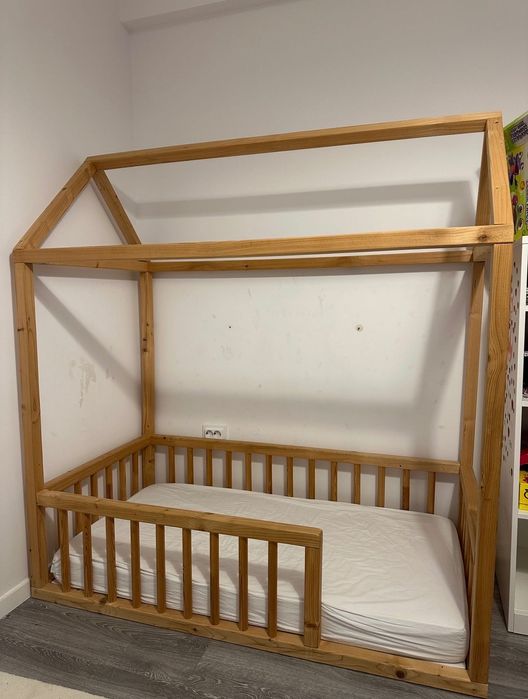 Pat Montessori cu saltea 70x140cm