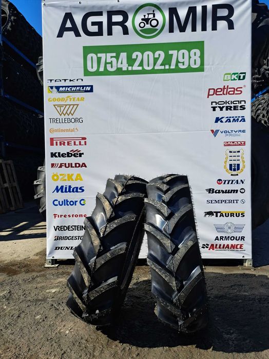 Cauciucuri noi 11.2-20 cu 8 pliuri pentru tractor fata marca OZKA