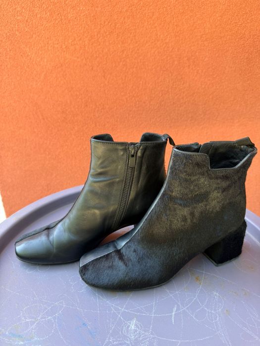 Ghete damă Musette din piele si blană