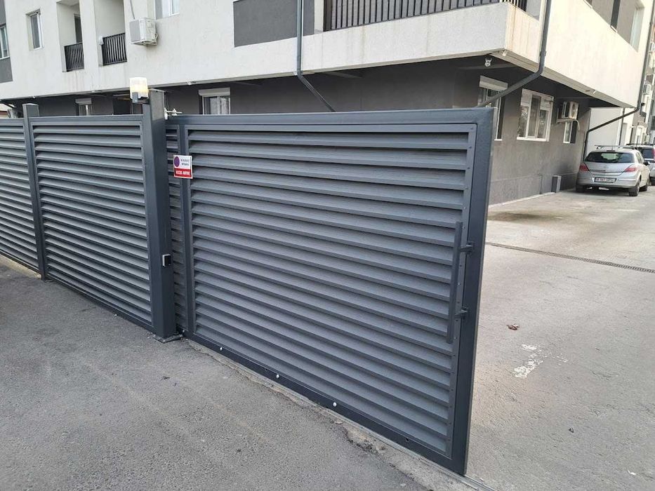 Panouri gard porti fier forjat teava jaluzea traforate CNC WPC