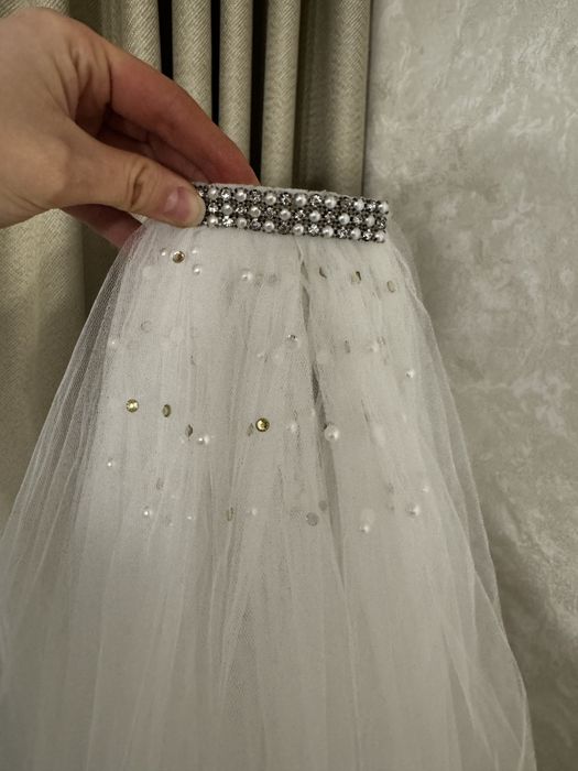 Фата свадебная белая