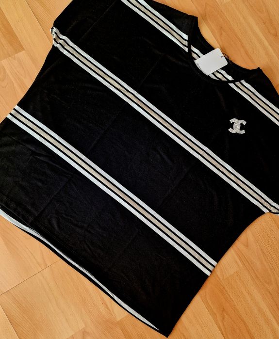 Bluza dama/bumbac, proveniență Italia, accesoriu metalic