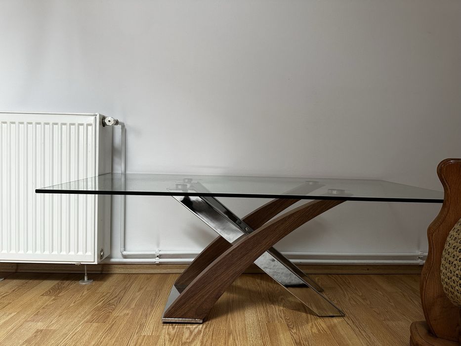 Masa de cafea din lemn cu sticla pentru living din Lem’s