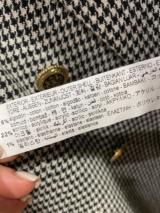 Двуредно леко вталено сако Zara в стил Balmain