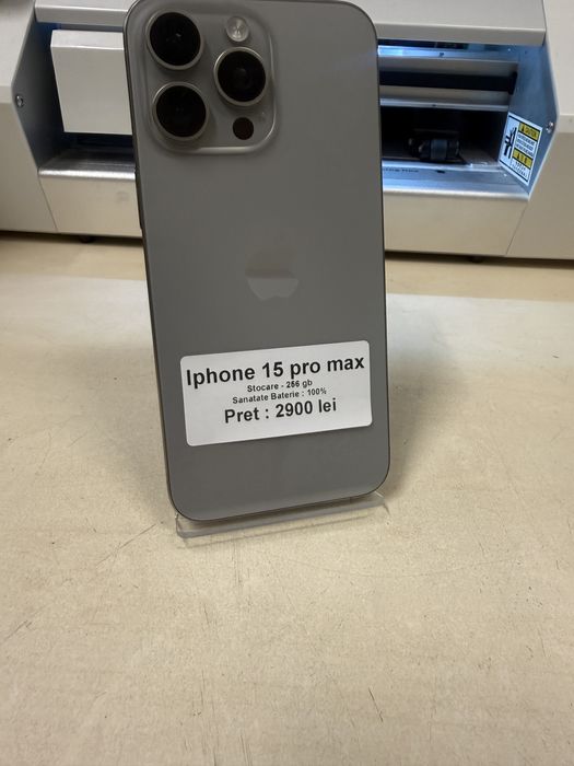Iphone 15 pro max / 256 gb / 100% baterie / garantie
