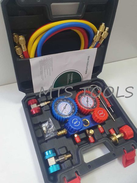 Trusa Set baterie manometre Freon Clima AC R134A R407C R404A