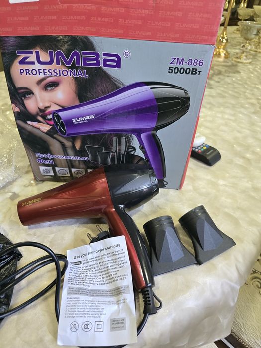 Zumba ZM-886 — Профессиональный фен для волос, 5000w
