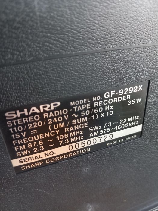 Vand radio casetofon Sharp