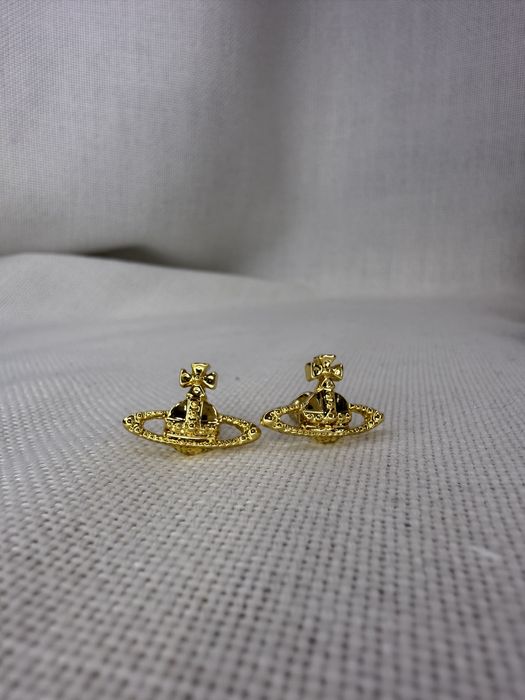 Cercei VIVIENNE Westwood ”mini bas relief”, auriu