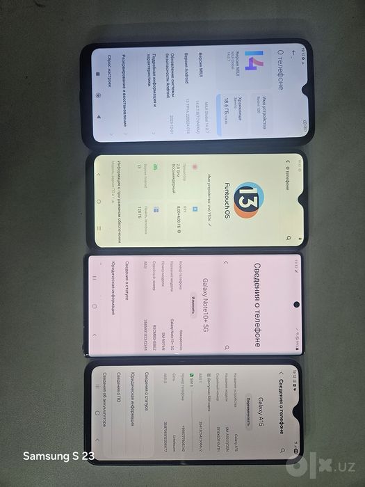 Samsung redmi vivo