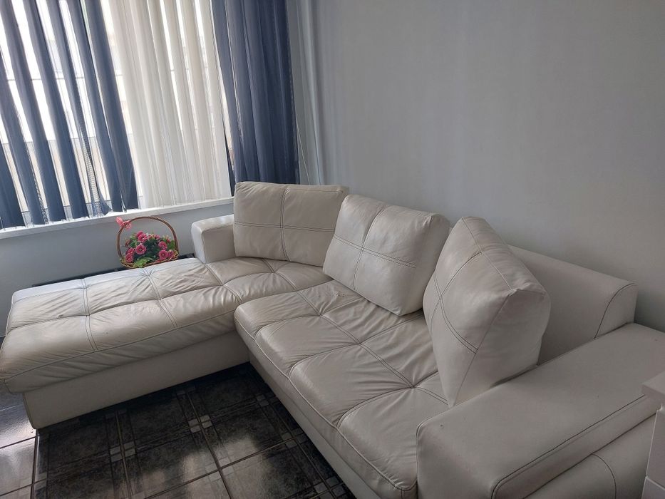 Кожено холно канапе неразтегаемо..