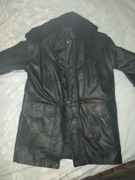 Офицерска кожена шуба - естествена кожа 52 номер