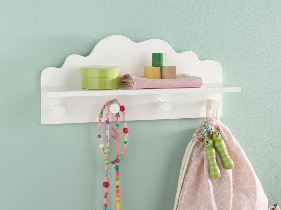 Детска закачалка за стена Облак Син Бял