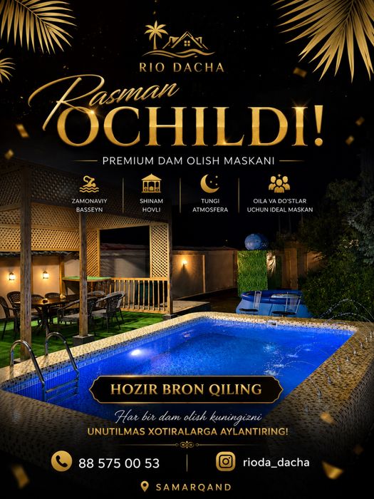 Dacha Rio arendaga beriladi