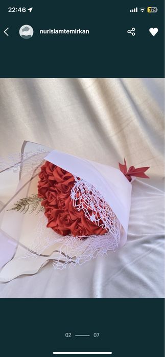 Букет из атласных лент