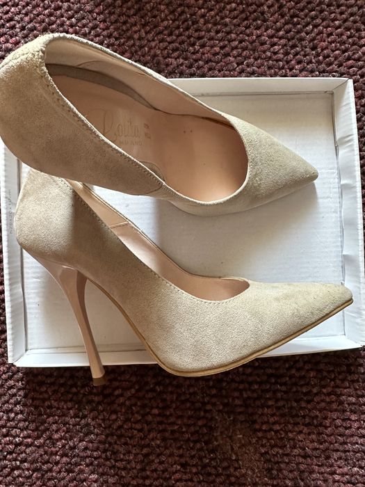 Pantofi dama piele intoarsa bej nr.37 noi