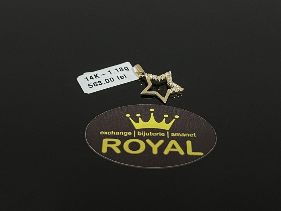 Bijuteria Royal CB : Pandantiv stea aur 14K 1,13 grame