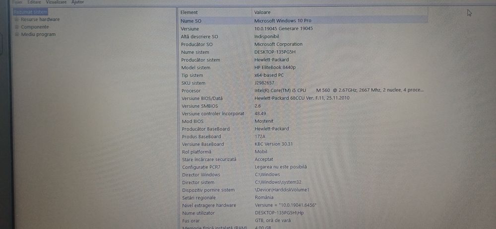 Laptop hp 8440p elite book