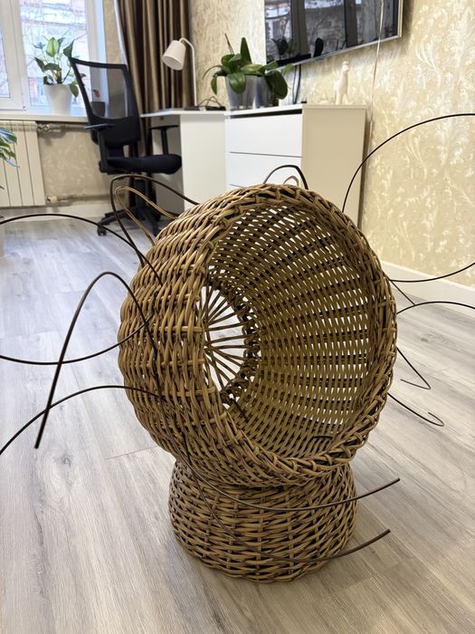 Кошачий домик из ротанга