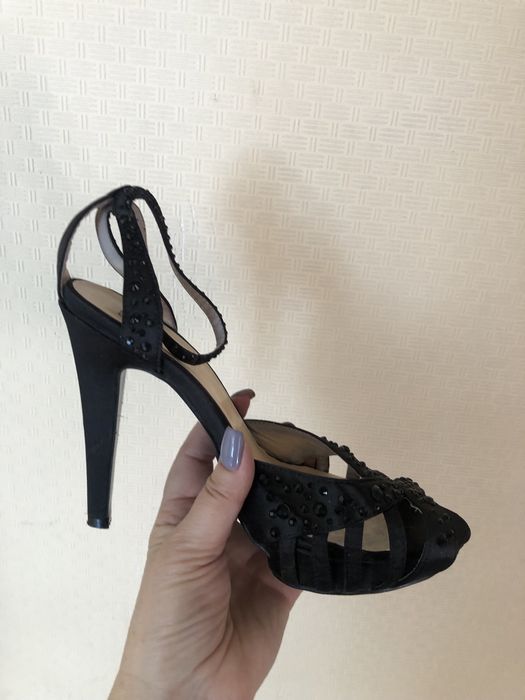 Босоножки вечерние, каблук 12 см