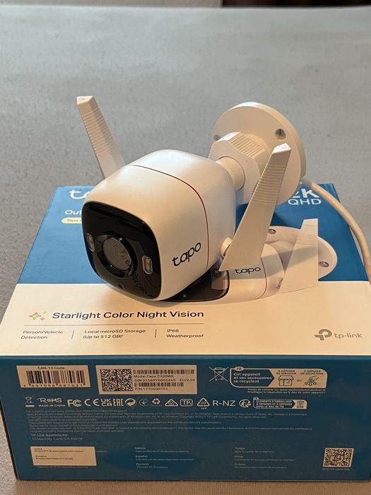 Камера за видеонаблюдение Tapo 2K HD – висококачествена картина, Wi-Fi