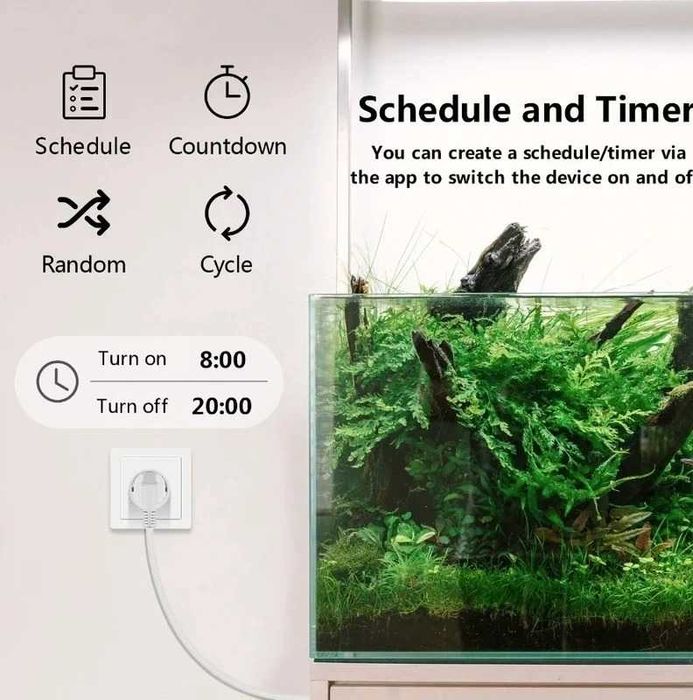 Priza smart WiFi 10A 2300W wireless Alexa Google Home assistant