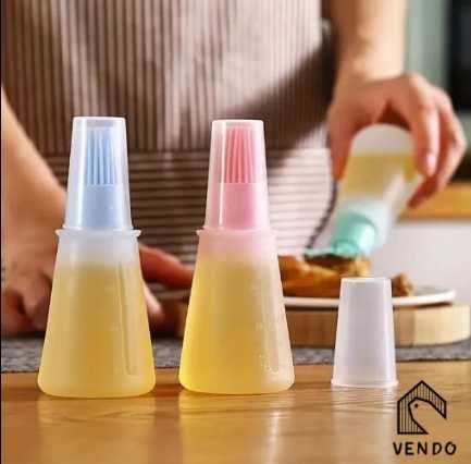 Perie de silicon cu recipient pentru ulei