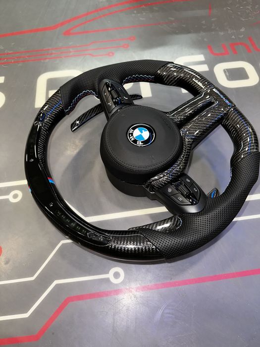 Volan BMW M CARBON / LED / Vibratii / Incalzire / DISTRONIC! SERIA F/E