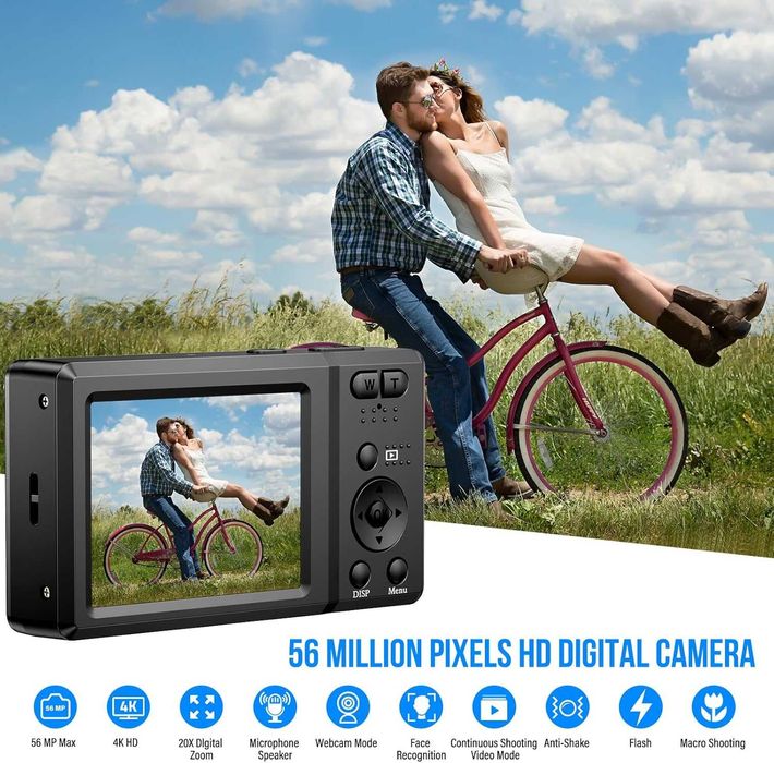 дигитална камера 56MP / 4K (2160P) – 20x цифров zoom, 2.7" LCD,нова!