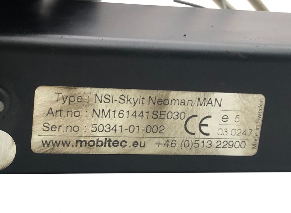 NM161441SE030 Semn de destinație, interior MOBITEC MAN