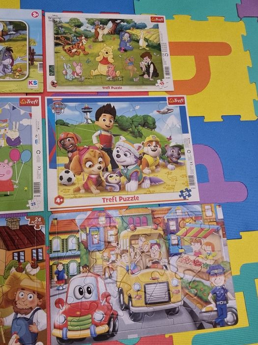 Лот от 6 пъзела Пепа пиг, Пес патрул, Мечо пух