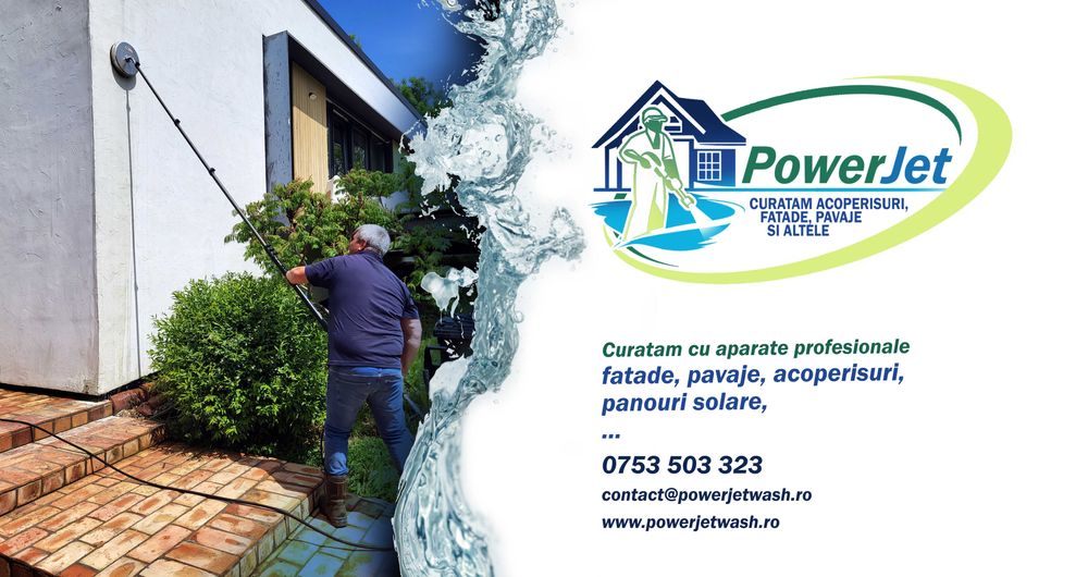 Servicii de curatat pavaje, fatade, acoperisuri, panouri fotovoltaice