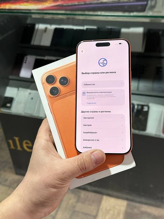 iphone 17 pro Max 256gb emkost 100% 113 marta zaryada qo'yilgan