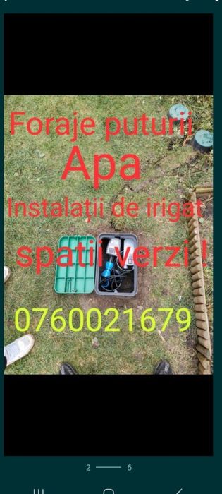 Foraje puțuri apa denisipari