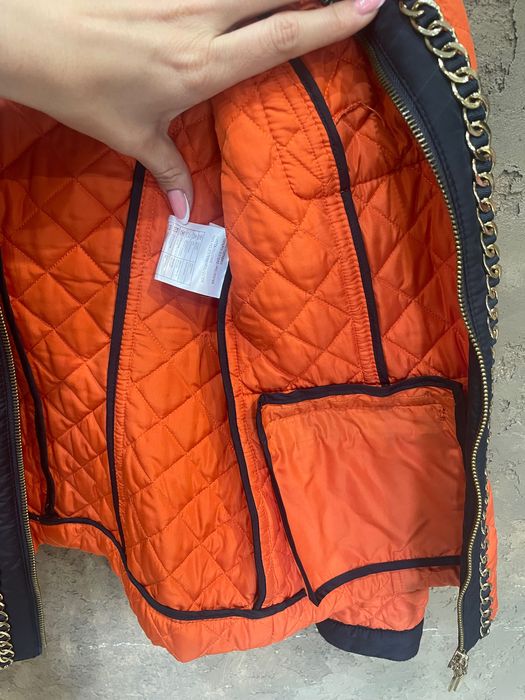 Пролетни якета - оранжево и черно от естествена кожа