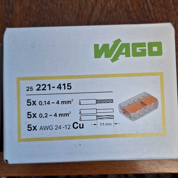 Оригинални ВАГО КЛЕМИ WAGO 221-415,  5-проводни