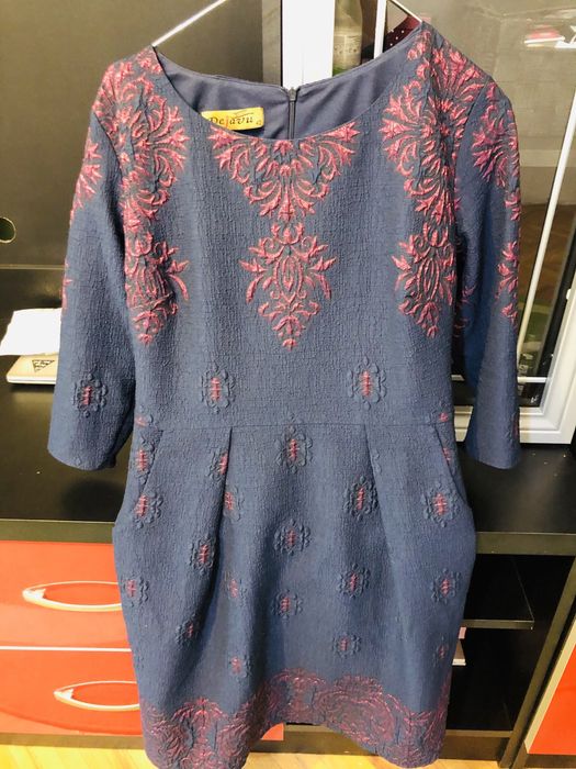 Rochie albastra de primavara-toamna