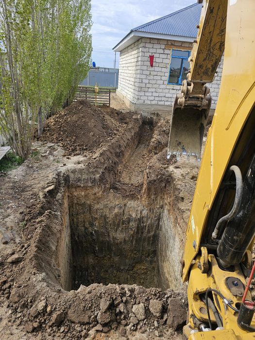 Услуги экскаватора, погрузчика