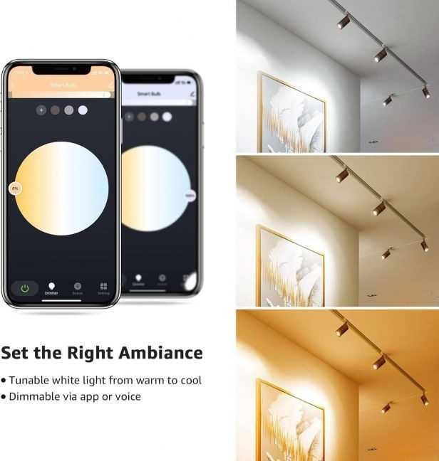 Смарт Wi-Fi LED Крушки Lepro GU10 - Комплект от 4 Броя, APP и гласово