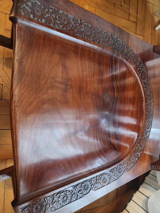 Balansoar vintage din lemn de trandafir, clasic, elegant