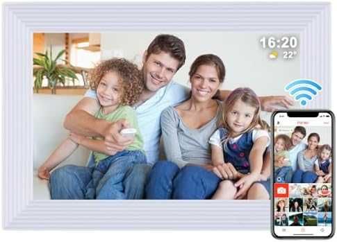 Нова WiFi фото рамка 10.1" Frameo HD IPS тъчскрийн 32GB стенен монтаж