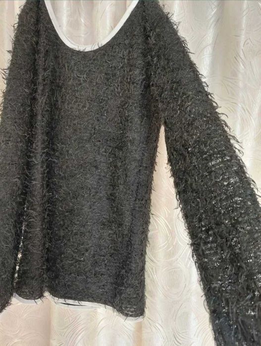 Pulover subțire trendy  pufos cu pietricele