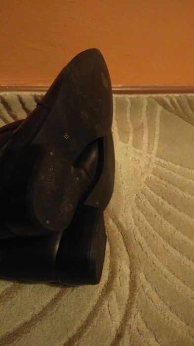 Cizme lungi, piele naturala maron, 37,5(1)  /37 (2)