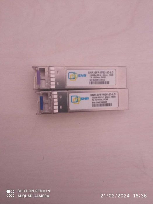 SFP SM 10km 20km 40km bir tolada tx/rx 1,25G