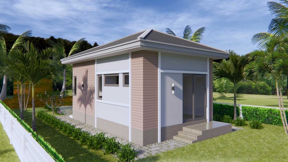 НА ИЗПЛАЩАНЕ - Луксозна сглобяема къща с 1 спалня, 34 кв. м